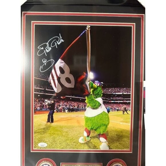 Phillie Phanatic signed autographed Philadelphia Phillies 11x14 framed photo JSA - Picture 2 of 6
